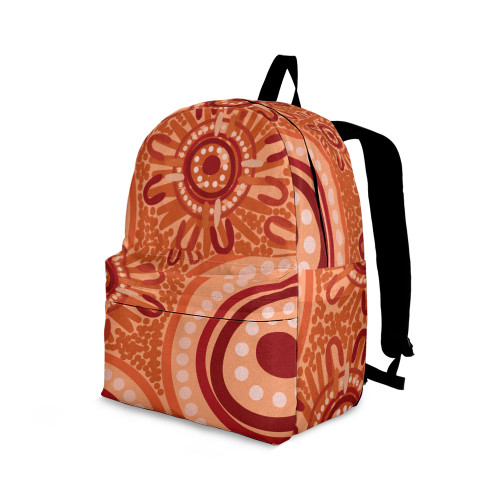 Indigenous Australian Aboriginal Backpack Aboriginal Warm Earth Echo Path Dream Circles