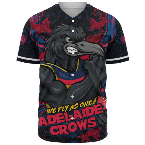 Adelaide Crows Baseball Shirt Spirit Warriors Of The Game