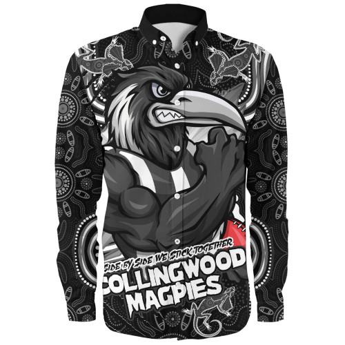 Collingwood Long Sleeve Shirt Spirit Warriors Of The Game