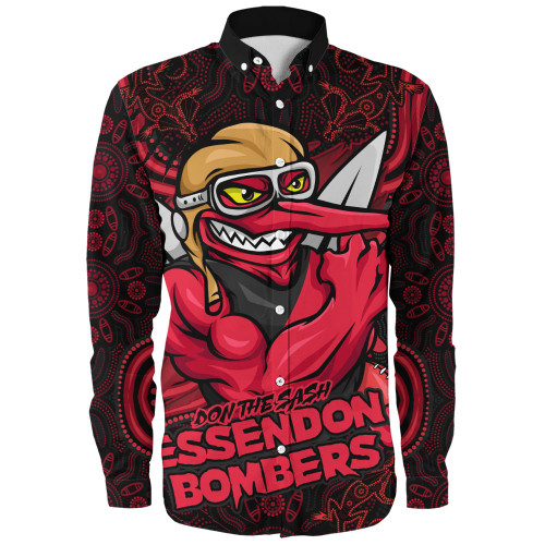 Essendon Long Sleeve Shirt Spirit Warriors Of The Game