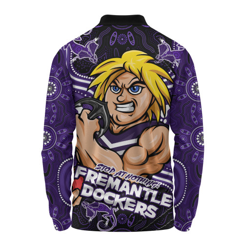 Fremantle Long Sleeve Polo Shirt Spirit Warriors Of The Game Fremantle Long Sleeve Polo Shirt Spirit Warriors Of The Game