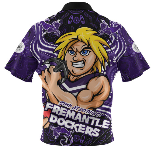 Fremantle Zip Polo Shirt Spirit Warriors Of The Game