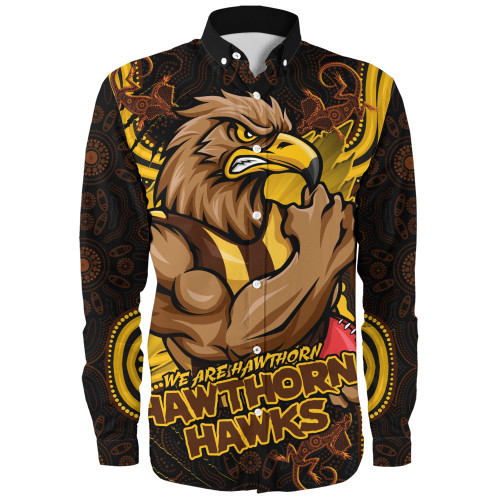 Hawthorn Long Sleeve Shirt Spirit Warriors Of The Game