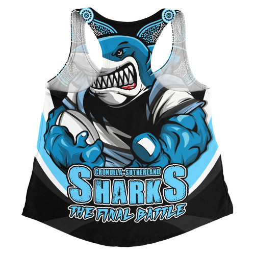 Cronulla-Sutherland Sharks Women Racerback Singlet Final Clash Battle Edition