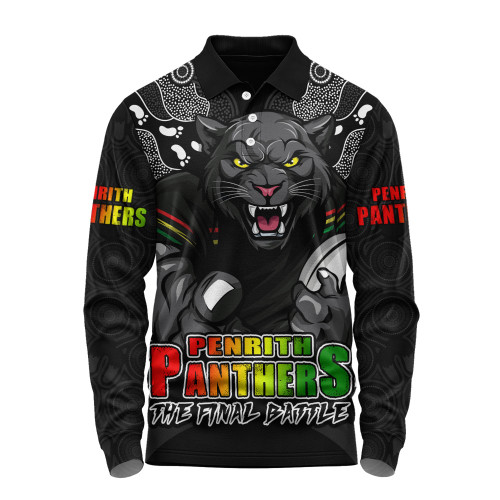 Penrith Panthers Long Sleeve Polo Shirt Final Clash Battle Edition