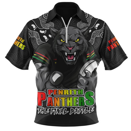 Penrith Panthers Zip Polo Shirt Final Clash Battle Edition