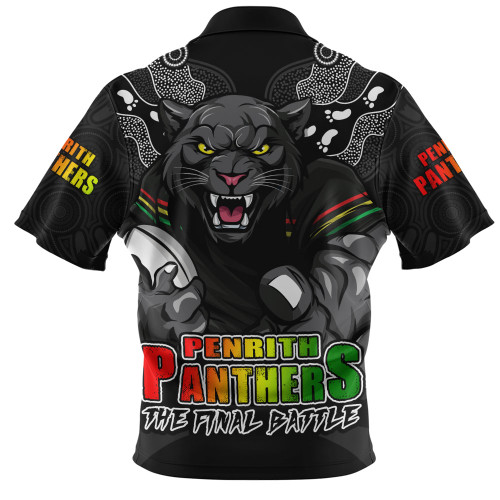 Penrith Panthers Zip Polo Shirt Final Clash Battle Edition Penrith Panthers Zip Polo Shirt Final Clash Battle Edition