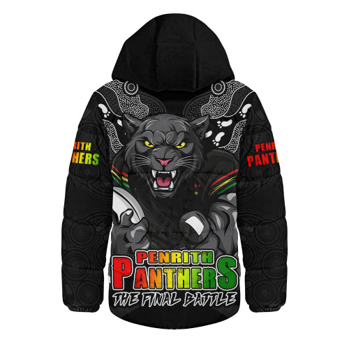 Penrith Panthers Hooded Padded Jacket Final Clash Battle Edition Penrith Panthers Hooded Padded Jacket Final Clash Battle Edition