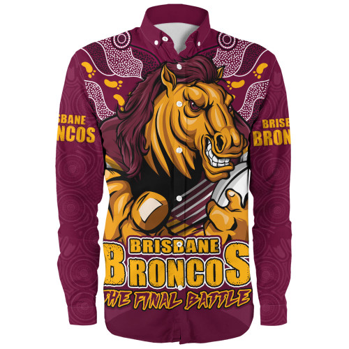 Brisbane Broncos Long Sleeve Shirt Final Clash Battle Edition