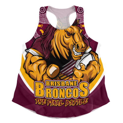 Brisbane Broncos Women Racerback Singlet Final Clash Battle Edition