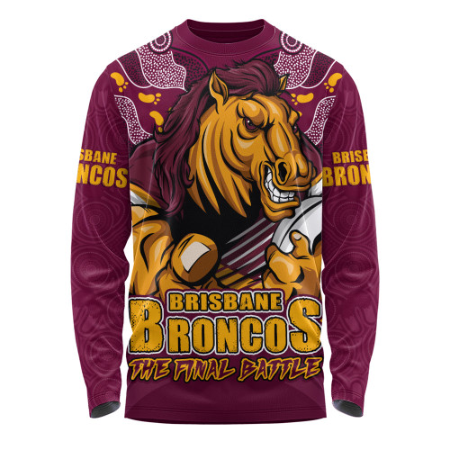 Brisbane Broncos Long Sleeve T-shirt Final Clash Battle Edition