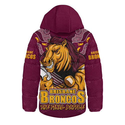 Brisbane Broncos Hooded Padded Jacket Final Clash Battle Edition