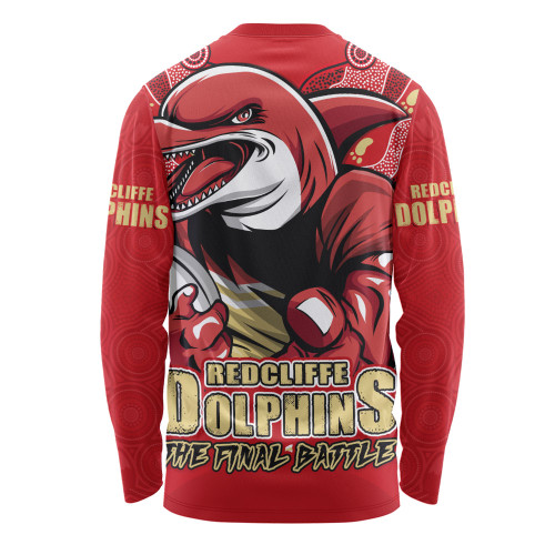 Redcliffe Dolphins Long Sleeve T-shirt Final Clash Battle Edition Redcliffe Dolphins Long Sleeve T-shirt Final Clash Battle Edition