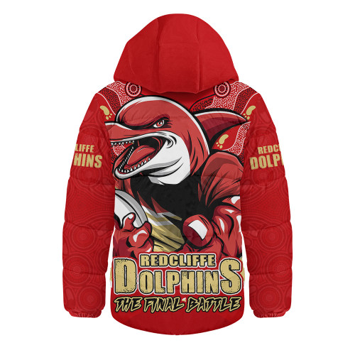Redcliffe Dolphins Hooded Padded Jacket Final Clash Battle Edition Redcliffe Dolphins Hooded Padded Jacket Final Clash Battle Edition