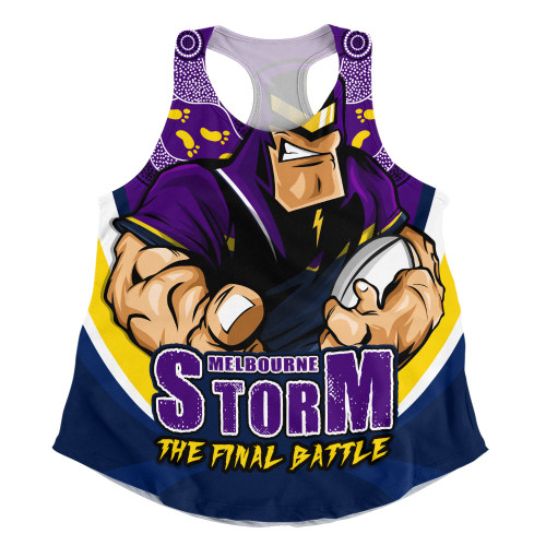 Melbourne Storm Women Racerback Singlet Final Clash Battle Edition