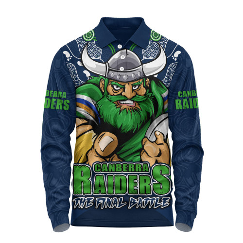 Canberra Raiders Long Sleeve Polo Shirt Final Clash Battle Edition