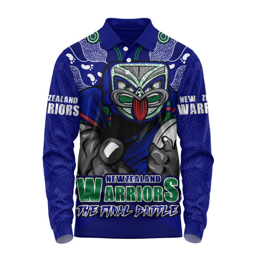 New Zealand Warriors Long Sleeve Polo Shirt Final Clash Battle Edition