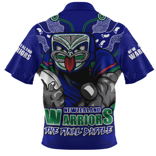 New Zealand Warriors Zip Polo Shirt Final Clash Battle Edition New Zealand Warriors Zip Polo Shirt Final Clash Battle Edition