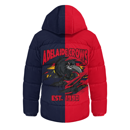 Adelaide Crows Hooded Padded Jacket Warrior's Heart Ignites