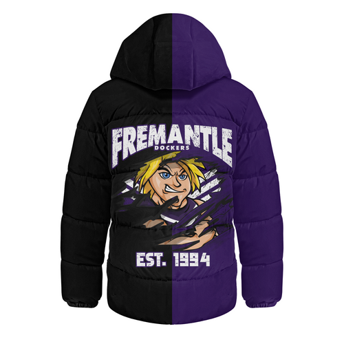 Fremantle Hooded Padded Jacket Warrior's Heart Ignites Fremantle Hooded Padded Jacket Warrior's Heart Ignites
