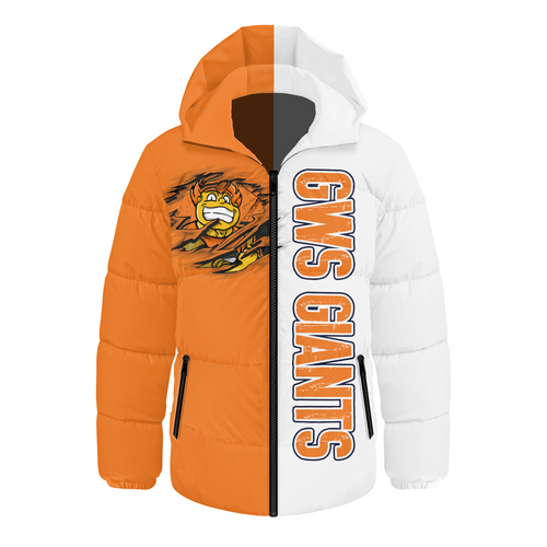GWS GIANTS Hooded Padded Jacket Warrior's Heart Ignites