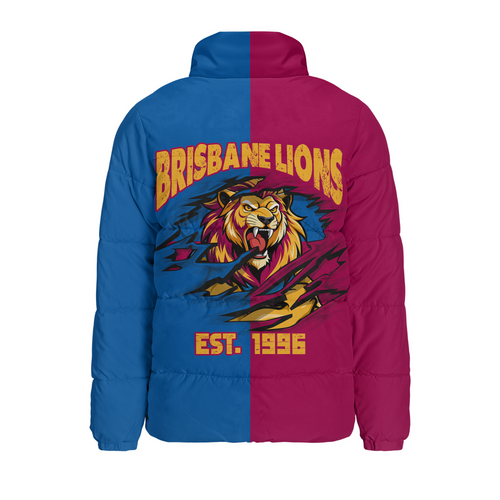 Brisbane Lions Padded Jacket Warrior's Heart Ignites