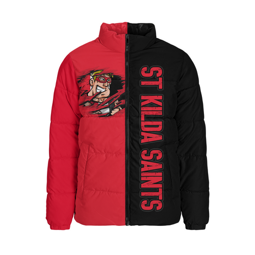 St Kilda Padded Jacket Warrior's Heart Ignites