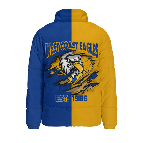 West Coast Eagles Padded Jacket Warrior's Heart Ignites West Coast Eagles Padded Jacket Warrior's Heart Ignites