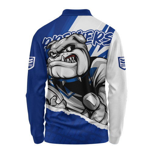 Canterbury-Bankstown Bulldogs Long Sleeve Polo Shirt Chasing Victory 2025 Final Series Pride