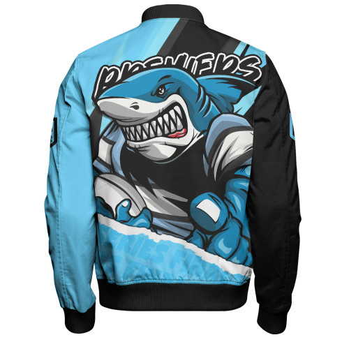 Cronulla-Sutherland Sharks Bomber Jacket Chasing Victory 2025 Final Series Pride Cronulla-Sutherland Sharks Bomber Jacket Chasing Victory 2025 Final Series Pride