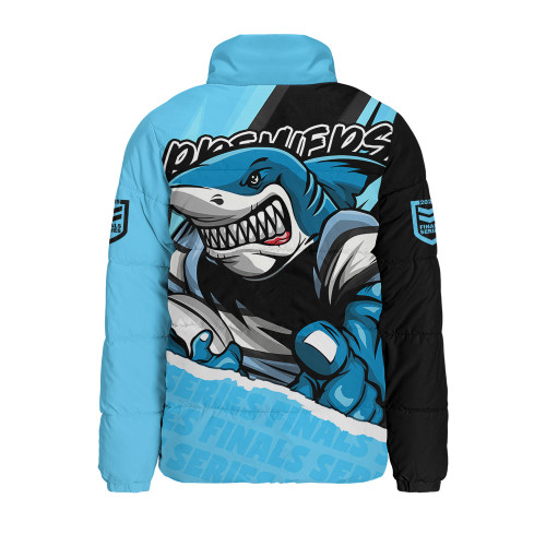 Cronulla-Sutherland Sharks Padded Jacket Chasing Victory 2025 Final Series Pride Cronulla-Sutherland Sharks Padded Jacket Chasing Victory 2025 Final Series Pride