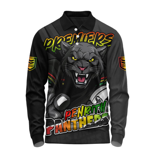 Penrith Panthers Long Sleeve Polo Shirt Chasing Victory 2025 Final Series Pride
