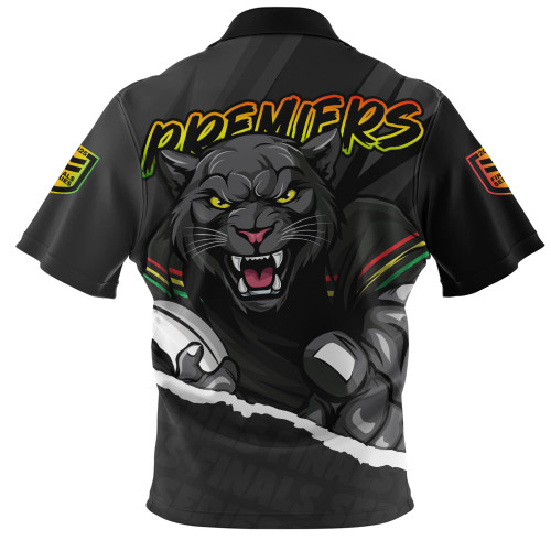Penrith Panthers Zip Polo Shirt Chasing Victory 2025 Final Series Pride
