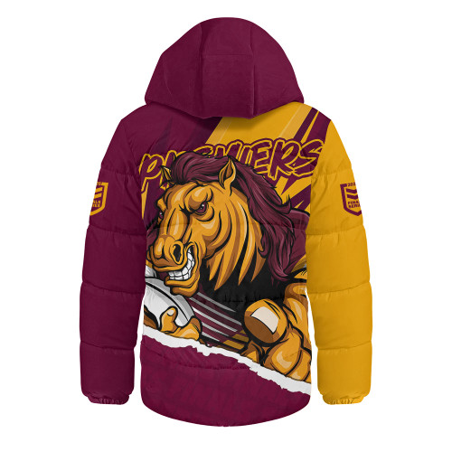 Brisbane Broncos Hooded Padded Jacket Chasing Victory 2025 Final Series Pride