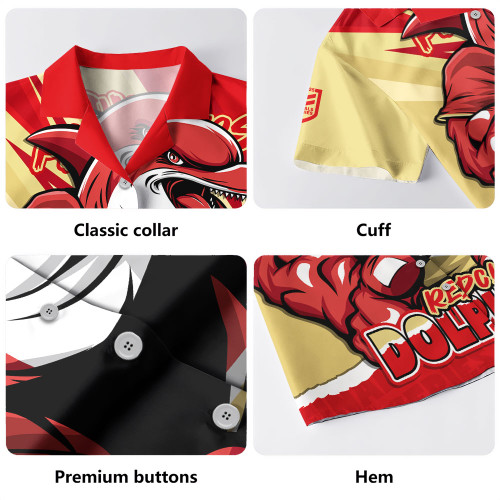 Redcliffe Dolphins Hawaiian Shirt Chasing Victory 2025 Final Series Pride Redcliffe Dolphins Hawaiian Shirt Chasing Victory 2025 Final Series Pride