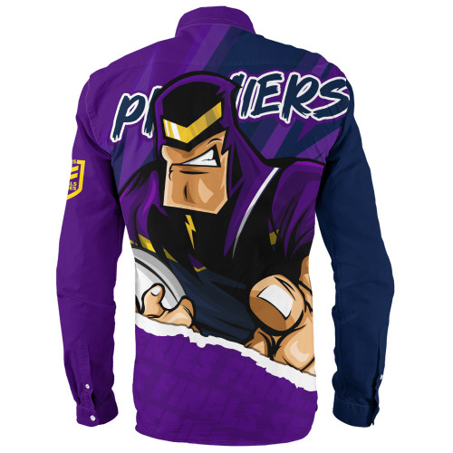 Melbourne Storm Long Sleeve Shirt Chasing Victory 2025 Final Series Pride