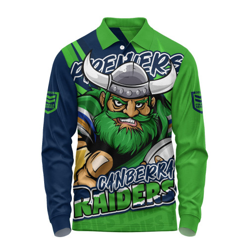 Canberra Raiders Long Sleeve Polo Shirt Chasing Victory 2025 Final Series Pride