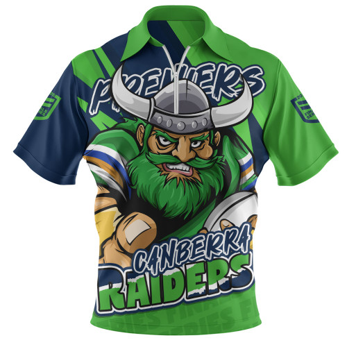 Canberra Raiders Zip Polo Shirt Chasing Victory 2025 Final Series Pride
