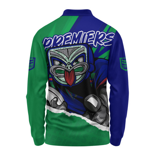 New Zealand Warriors Long Sleeve Polo Shirt Chasing Victory 2025 Final Series Pride