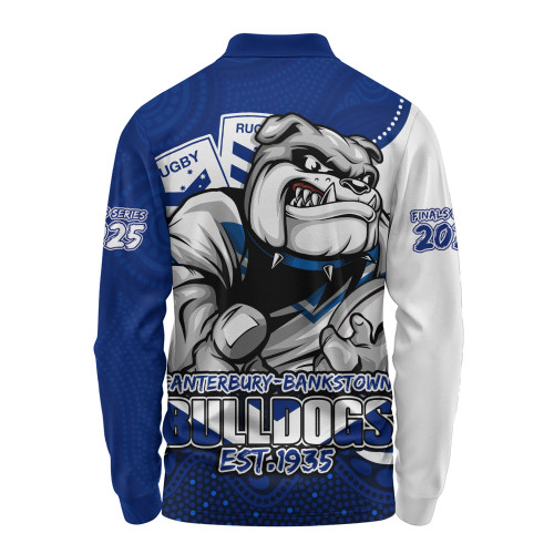 Canterbury-Bankstown Bulldogs Long Sleeve Polo Shirt Battle For Glory Rugby Finals Edition Canterbury-Bankstown Bulldogs Long Sleeve Polo Shirt Battle For Glory Rugby Finals Edition