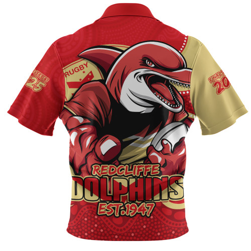 Redcliffe Dolphins Zip Polo Shirt Battle For Glory Rugby Finals Edition