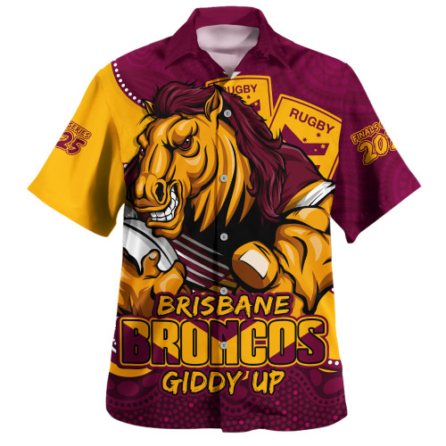 Brisbane Broncos Hawaiian Shirt Battle For Glory Rugby Finals Edition