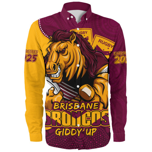 Brisbane Broncos Long Sleeve Shirt Battle For Glory Rugby Finals Edition Brisbane Broncos Long Sleeve Shirt Battle For Glory Rugby Finals Edition