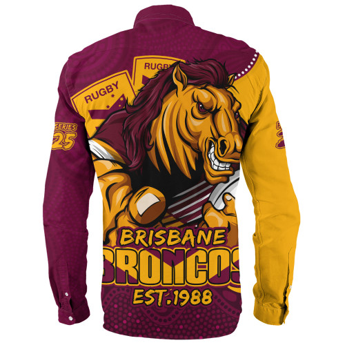 Brisbane Broncos Long Sleeve Shirt Battle For Glory Rugby Finals Edition