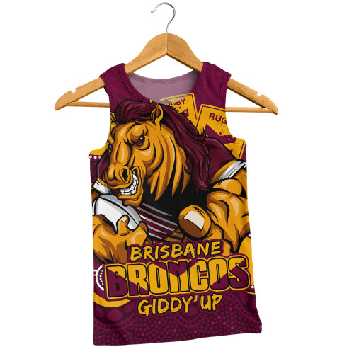 Brisbane Broncos Men Singlet Battle For Glory Rugby Finals Edition