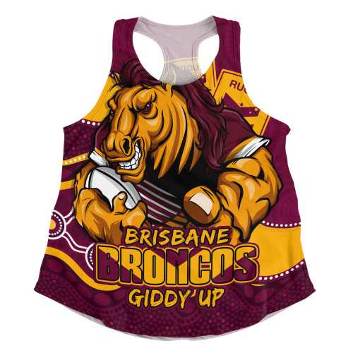 Brisbane Broncos Women Racerback Singlet Battle For Glory Rugby Finals Edition