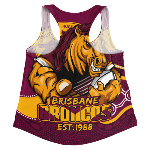 Brisbane Broncos Women Racerback Singlet Battle For Glory Rugby Finals Edition