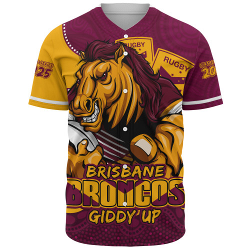 Brisbane Broncos Baseball Shirt Battle For Glory Rugby Finals Edition