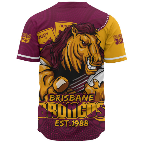 Brisbane Broncos Baseball Shirt Battle For Glory Rugby Finals Edition