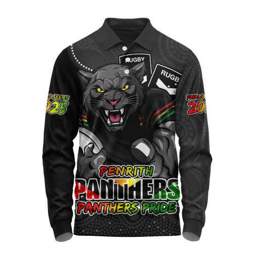 Penrith Panthers Long Sleeve Polo Shirt Battle For Glory Rugby Finals Edition